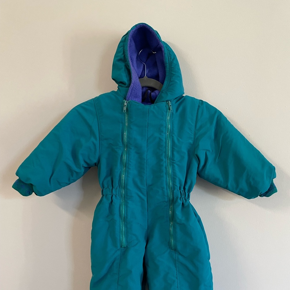 Lands End 3T fleece and quilt lined snowsuit